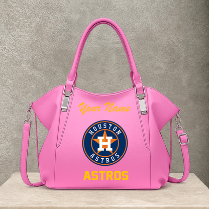 LIMITED EDITION - NEW CUSTOMIZED MLB10 HAS HOUSTON ASTROS SHOULDER HANDBAG