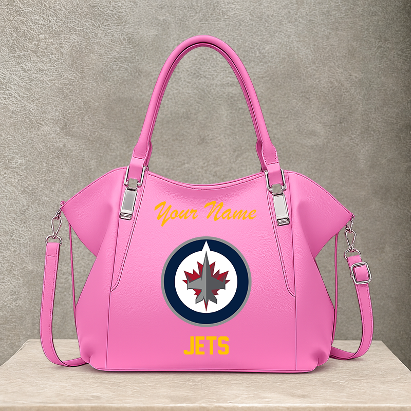 LIMITED EDITION - NEW CUSTOMIZED NHL21 WPJ WINNIPEG JETS SHOULDER HANDBAG