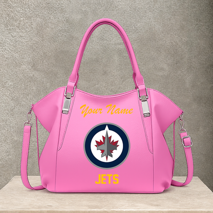 LIMITED EDITION - NEW CUSTOMIZED NHL21 WPJ WINNIPEG JETS SHOULDER HANDBAG