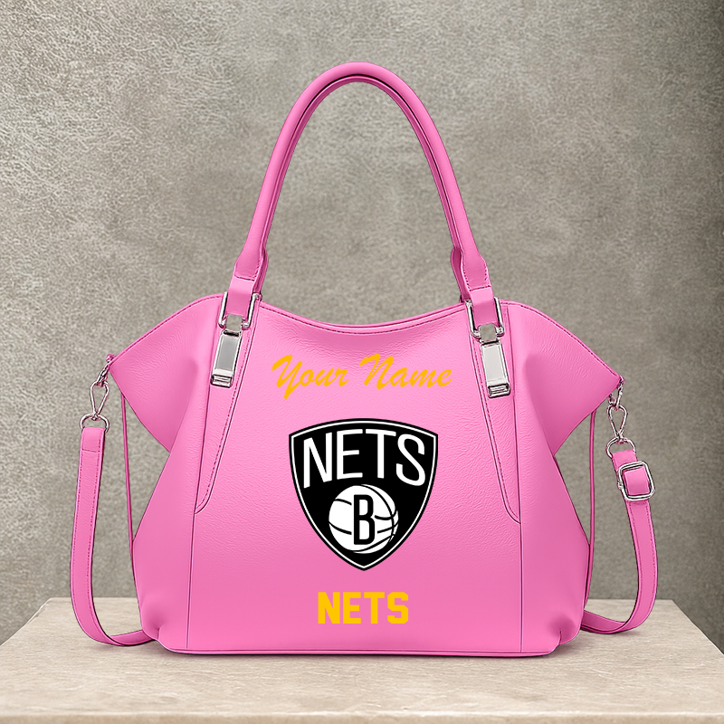 LIMITED EDITION - NEW CUSTOMIZED NBA25 BNE BROOKLYN NETS SHOULDER HANDBAG