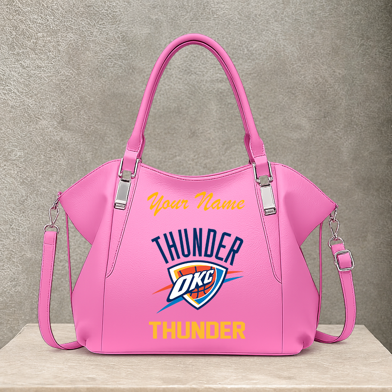 LIMITED EDITION - NEW CUSTOMIZED NBA01 OCT OKLAHOMA CITY THUNDER SHOULDER HANDBAG