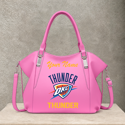 LIMITED EDITION - NEW CUSTOMIZED NBA01 OCT OKLAHOMA CITY THUNDER SHOULDER HANDBAG