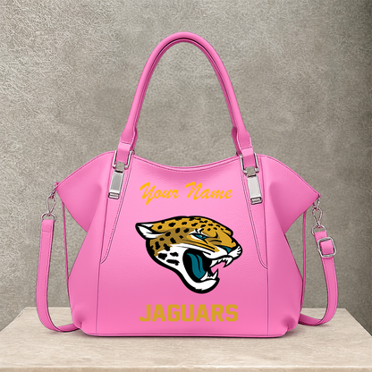LIMITED EDITION - NEW CUSTOMIZED NFL30 JSJ JACKSONVILLE JAGUARS SHOULDER HANDBAG