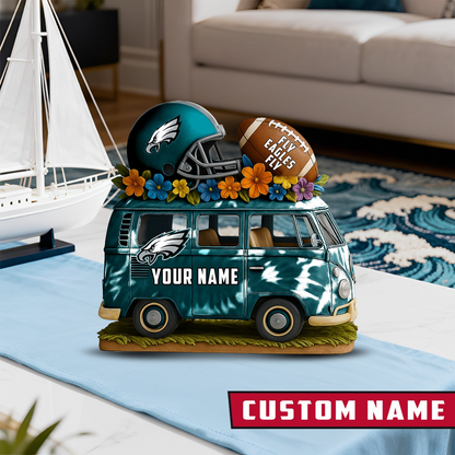 LIMITED EDITION - NEW CUSTOMIZED NFL02 PPE PHILADELPHIA EAGLES BUS ACRYLIC BLOCK