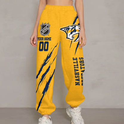 LIMITED EDITION - NEW CUSTOMIZED NHL31 NVP NASHVILLE PREDATORS UNISEX LONG PANTS