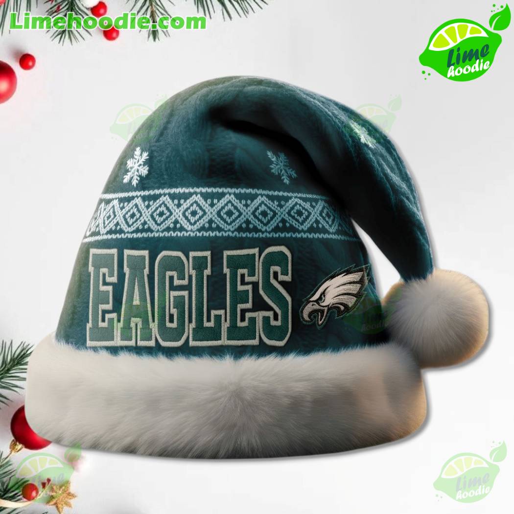 LIMITED EDITION - NEW CUSTOMIZED NFL02 PPE PHILADELPHIA EAGLES CHRISTMAS HAT