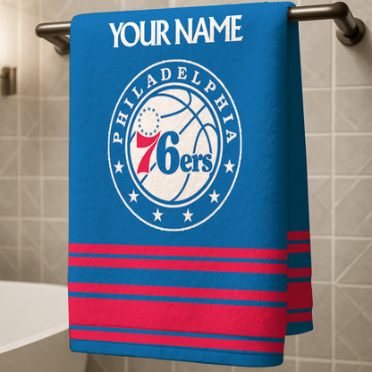 The Sixers NBA Personalized Beach & Bath Towel