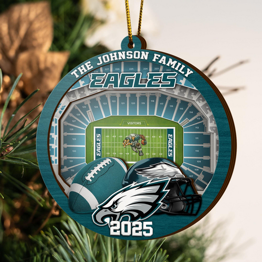 LIMITED EDITION - NEW CUSTOMIZED NFL02 PPE PHILADELPHIA EAGLES ORNAMENT