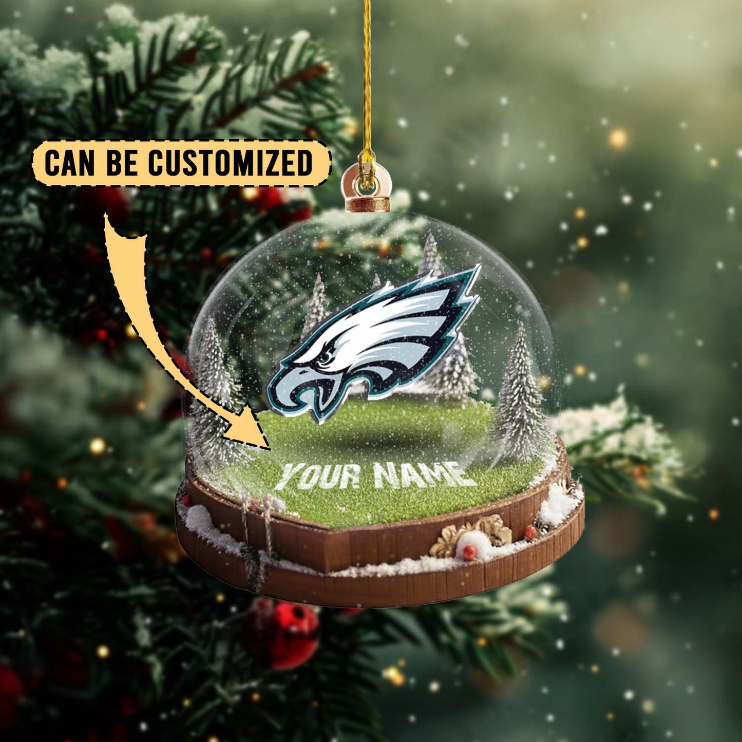 LIMITED EDITION - NEW CUSTOMIZED NFL02 PPE PHILADELPHIA EAGLES ACRYLIC ORNAMENT