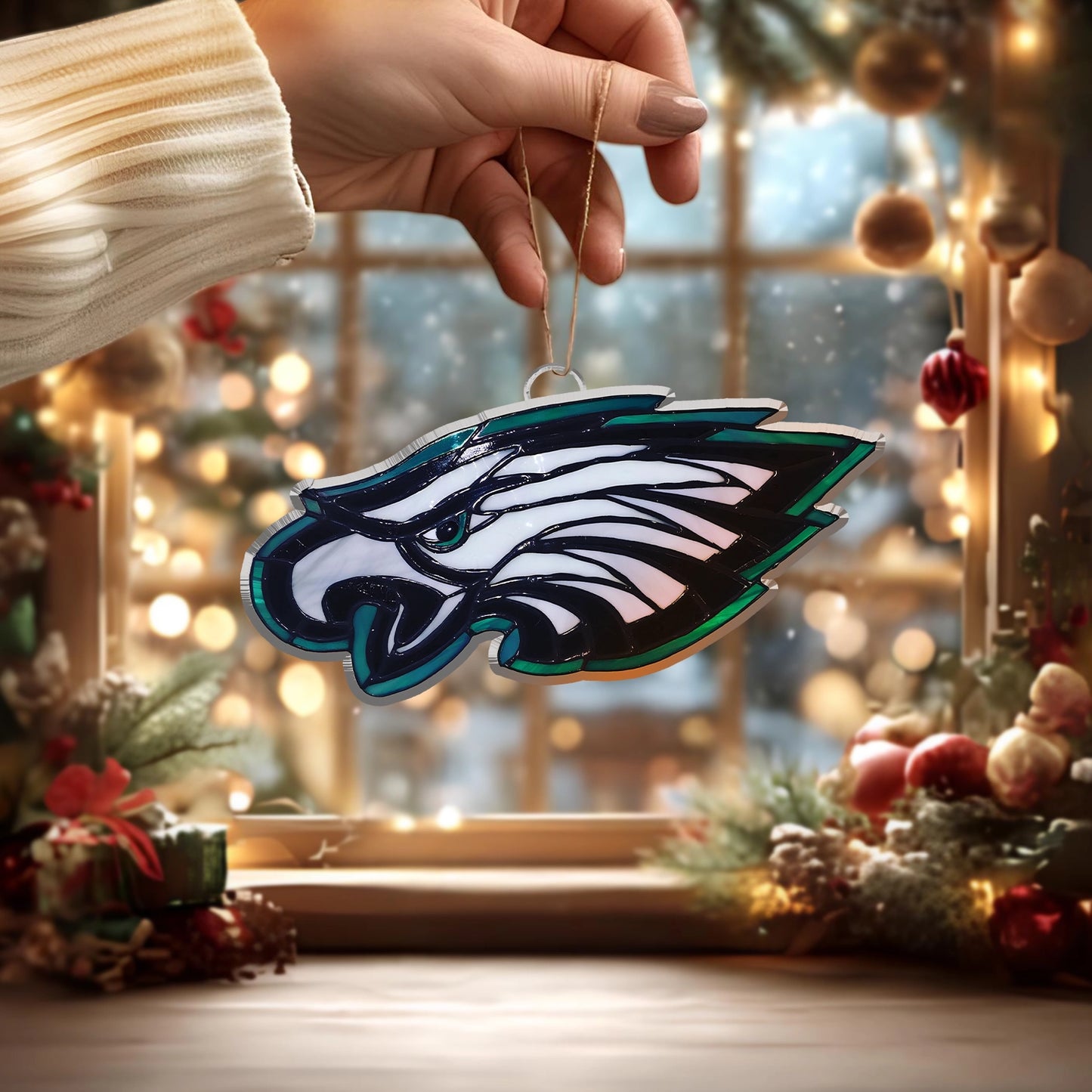 LIMITED EDITION - NEW CUSTOMIZED NFL02 PPE PHILADELPHIA EAGLES ACRYLIC ORNAMENT