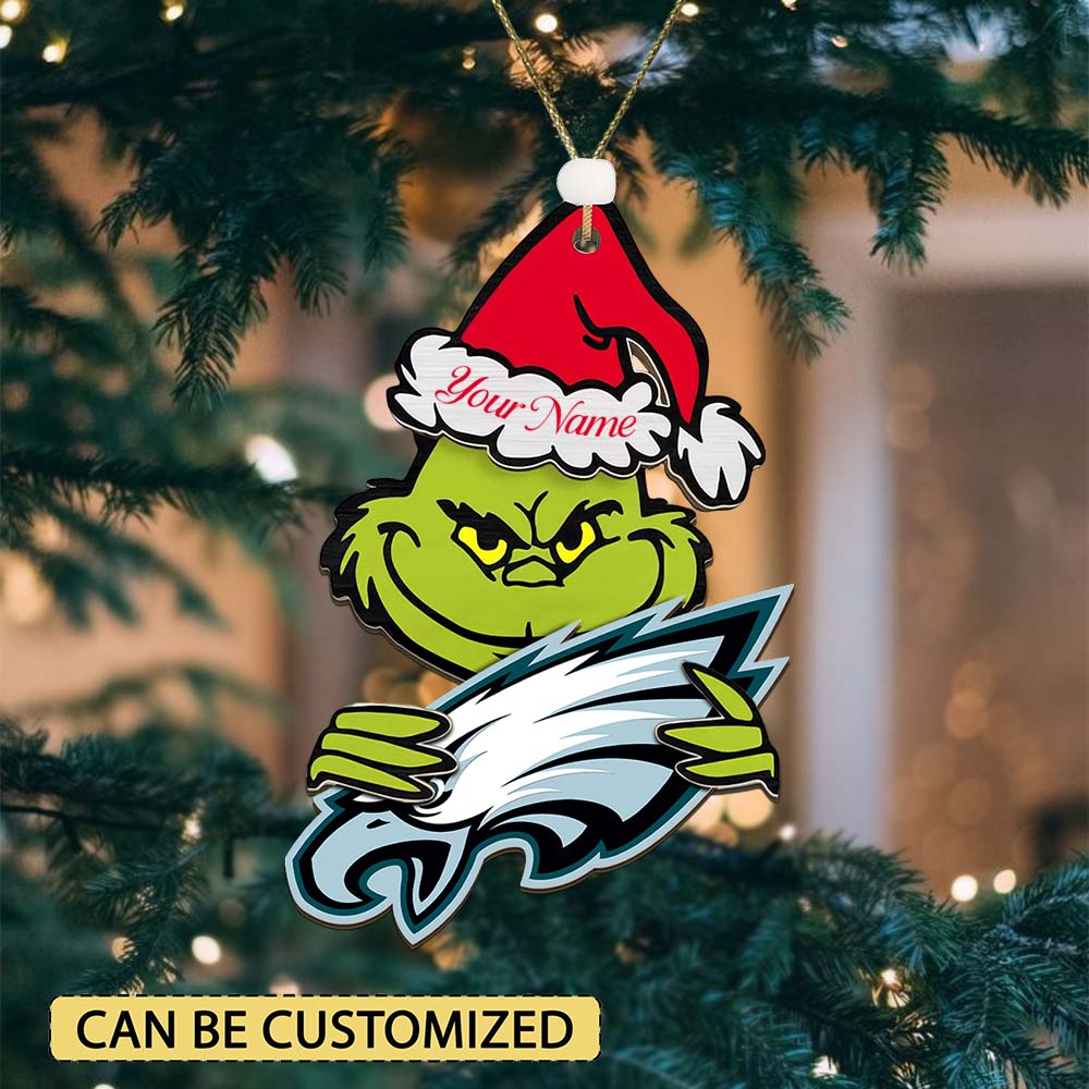 LIMITED EDITION - NEW CUSTOMIZED NFL02 PPE PHILADELPHIA EAGLES ACRYLIC ORNAMENT