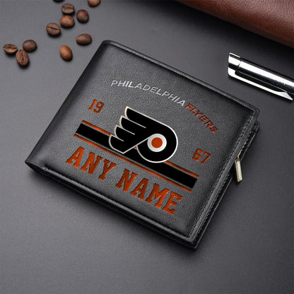 LIMITED EDITION - NEW CUSTOMIZED NHL27 PPF PHILADELPHIA FLYERS LEATHER WALLET