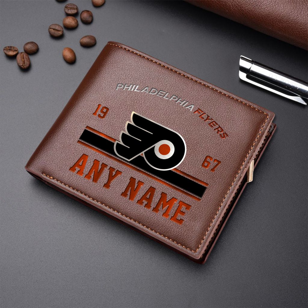 LIMITED EDITION - NEW CUSTOMIZED NHL27 PPF PHILADELPHIA FLYERS LEATHER WALLET