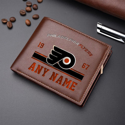 LIMITED EDITION - NEW CUSTOMIZED NHL27 PPF PHILADELPHIA FLYERS LEATHER WALLET