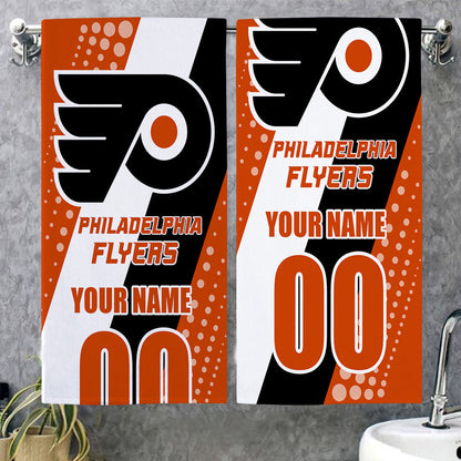 LIMITED EDITION - NEW CUSTOMIZED NHL27 PPF PHILADELPHIA FLYERS BEACH & BATH TOWEL