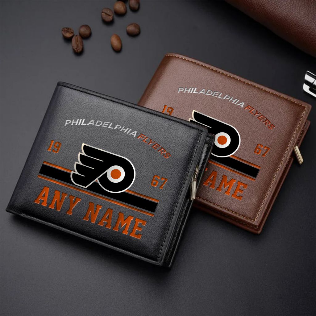 LIMITED EDITION - NEW CUSTOMIZED NHL27 PPF PHILADELPHIA FLYERS LEATHER WALLET