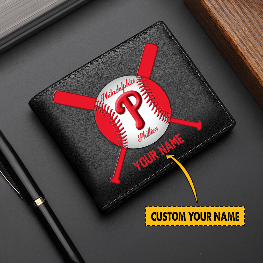 LIMITED EDITION - NEW CUSTOMIZED MLB11 PPS PHILADELPHIA PHILLIES LEATHER WALLET