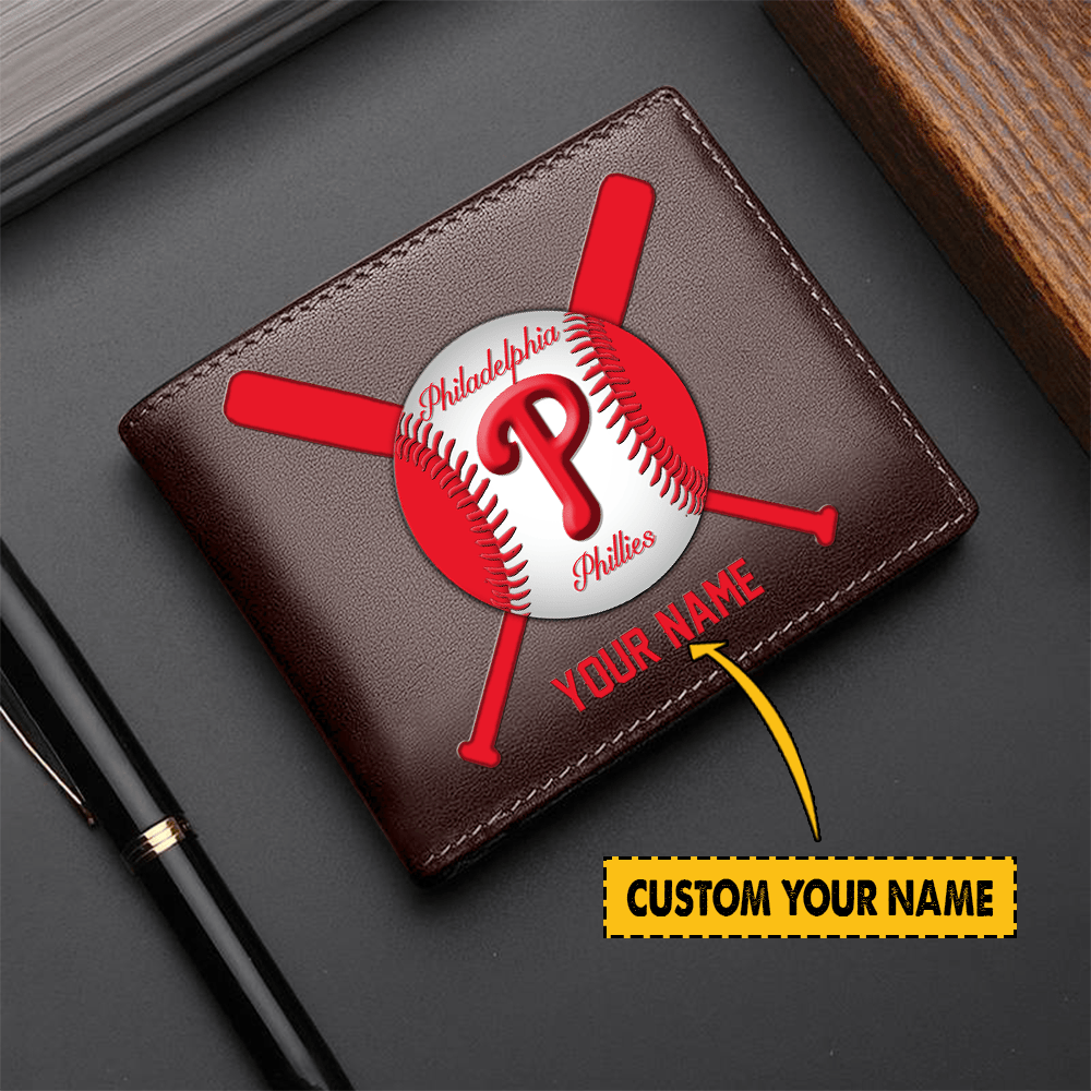 LIMITED EDITION - NEW CUSTOMIZED MLB11 PPS PHILADELPHIA PHILLIES LEATHER WALLET