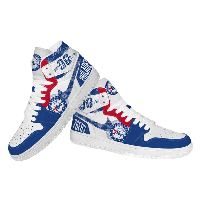 [HOT DEAL] NEW CUSTOMIZED NBA26 P76 PHILADELPHIA 76ERS AIR JORDAN SNEAKERS