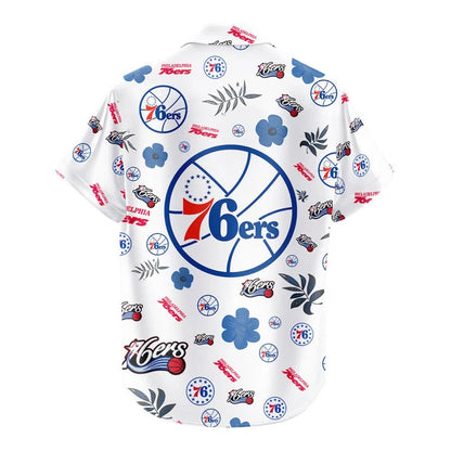 LIMITED EDITION - NEW CUSTOMIZED NBA26 P76 PHILADELPHIA 76ERS UNISEX HAWAIIAN SHIRT & SHORTS SET