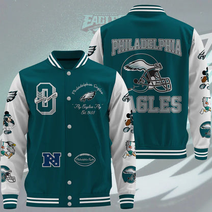 LIMITED EDITION - NEW CUSTOMIZED NFL02 PPE PHILADELPHIA EAGLES BASEBALL JACKET
