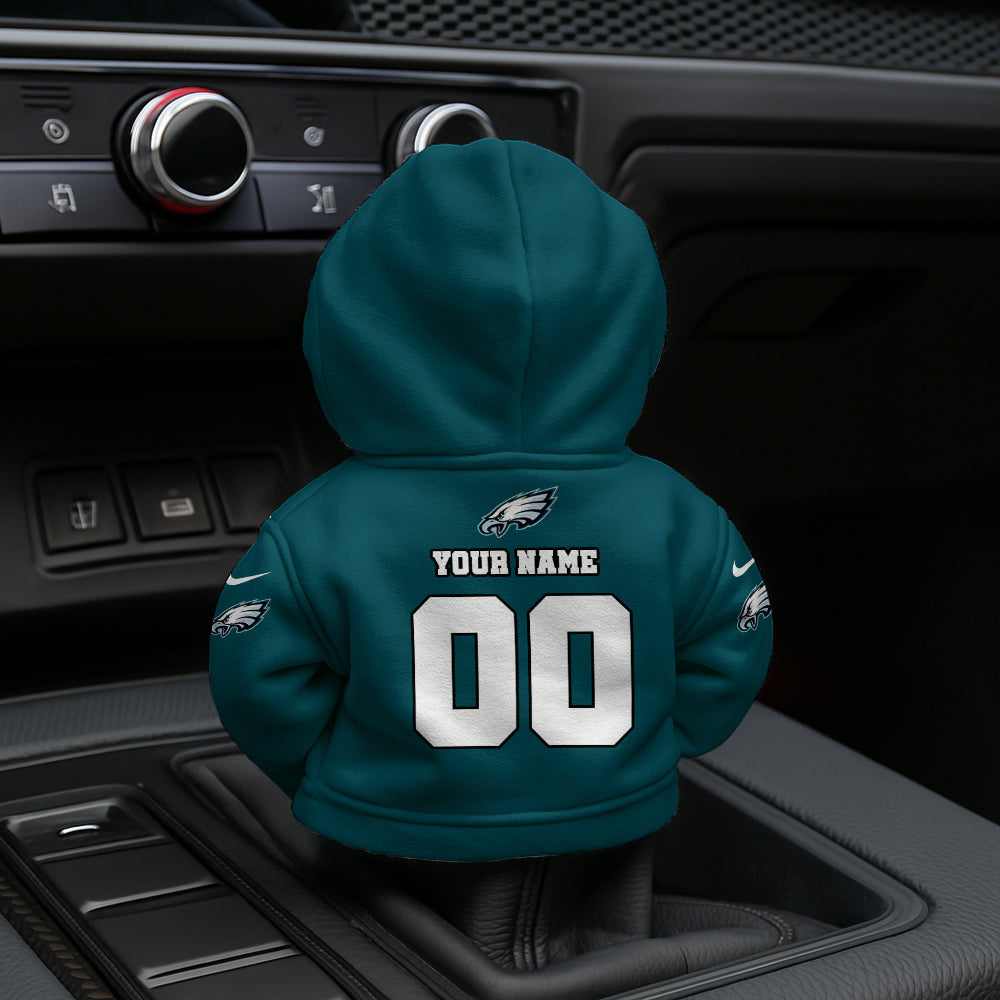 LIMITED EDITION - NEW CUSTOMIZED NFL02 PPE PHILADELPHIA EAGLES AUTOMOTIVE HOODIE SHIFT KNOB COVER