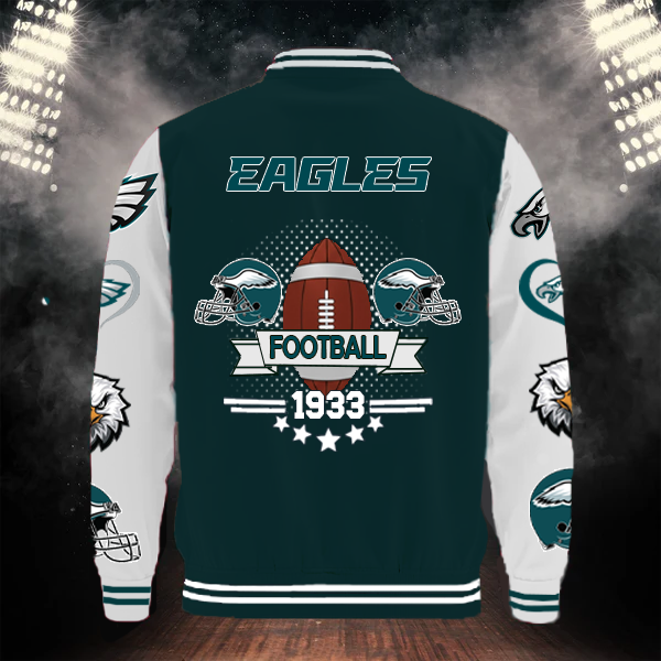 LIMITED EDITION - NEW CUSTOMIZED NFL02 PPE PHILADELPHIA EAGLES BASEBALL JACKET