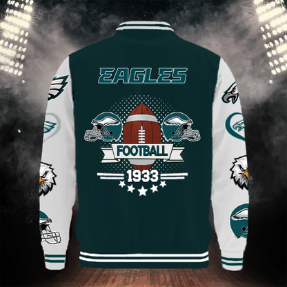 LIMITED EDITION - NEW CUSTOMIZED NFL02 PPE PHILADELPHIA EAGLES BASEBALL JACKET