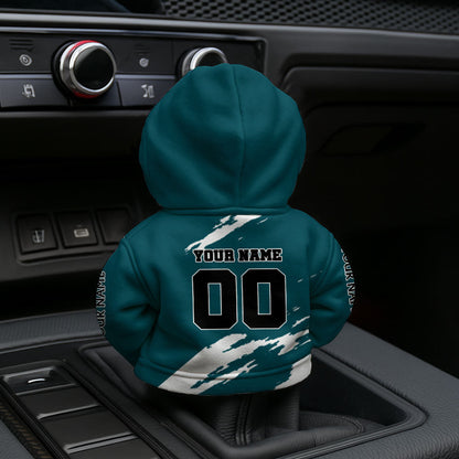 LIMITED EDITION - NEW CUSTOMIZED NFL02 PPE PHILADELPHIA EAGLES CAR HOODIE SHIFT KNOB COVER