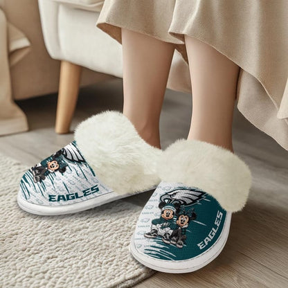 [SPECIAL OFFER] NEW CUSTOMIZED NFL02 PPE PHILADELPHIA EAGLES COTTON SLIPPERS