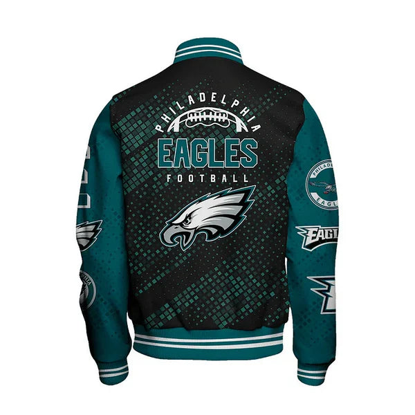LIMITED EDITION - NEW CUSTOMIZED NFL02 PPE PHILADELPHIA EAGLES SATIN VARSITY JACKET & BASEBALL JACKET