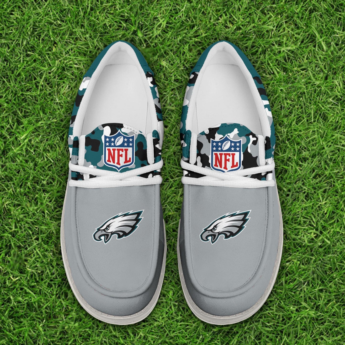 LIMITED EDITION - NEW CUSTOMIZED NFL02 PPE PHILADELPHIA EAGLES LOAFER SHOES