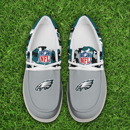 LIMITED EDITION - NEW CUSTOMIZED NFL02 PPE PHILADELPHIA EAGLES LOAFER SHOES