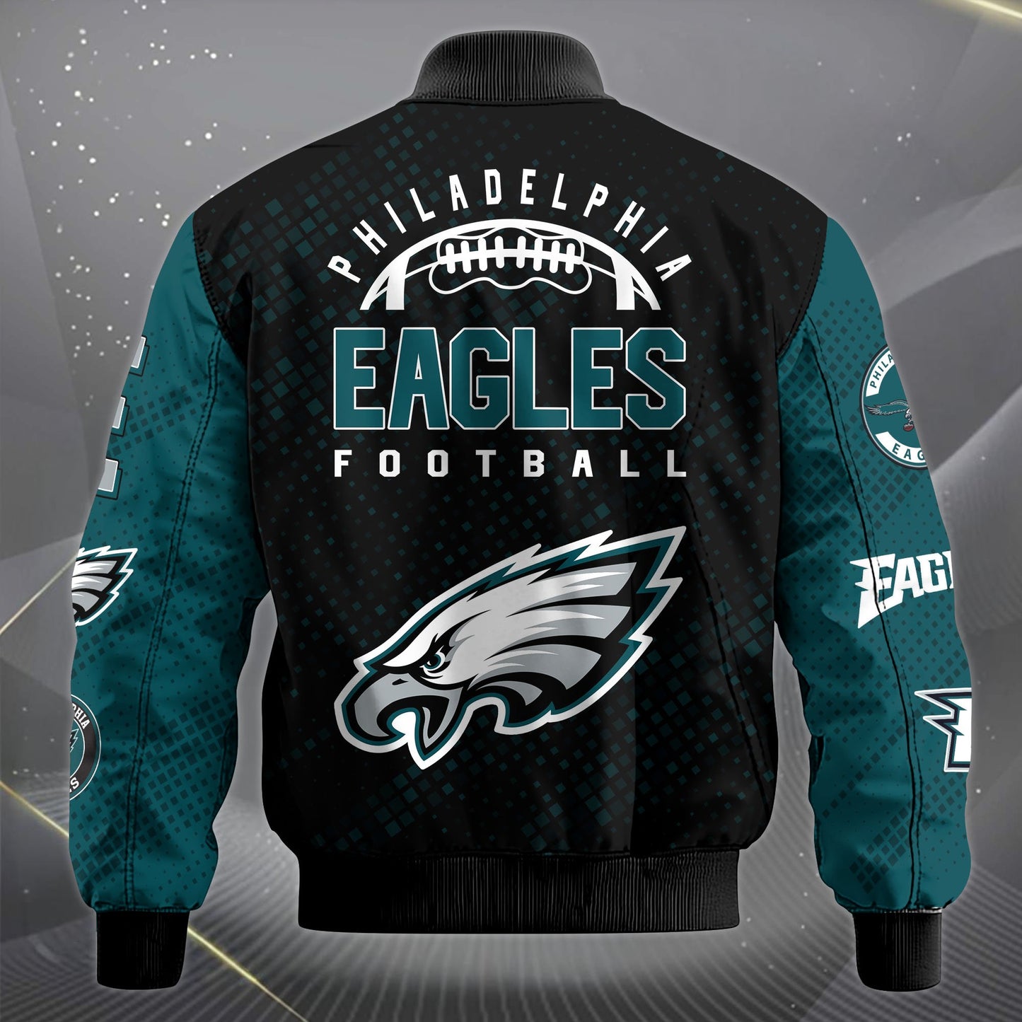 LIMITED EDITION - NEW CUSTOMIZED NFL02 PPE PHILADELPHIA EAGLES SATIN VARSITY JACKET & LONG PANTS