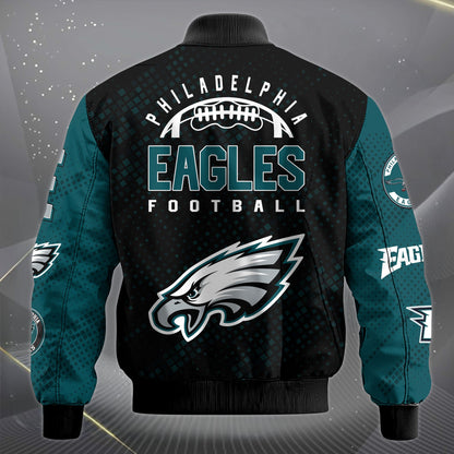 LIMITED EDITION - NEW CUSTOMIZED NFL02 PPE PHILADELPHIA EAGLES SATIN VARSITY JACKET & LONG PANTS