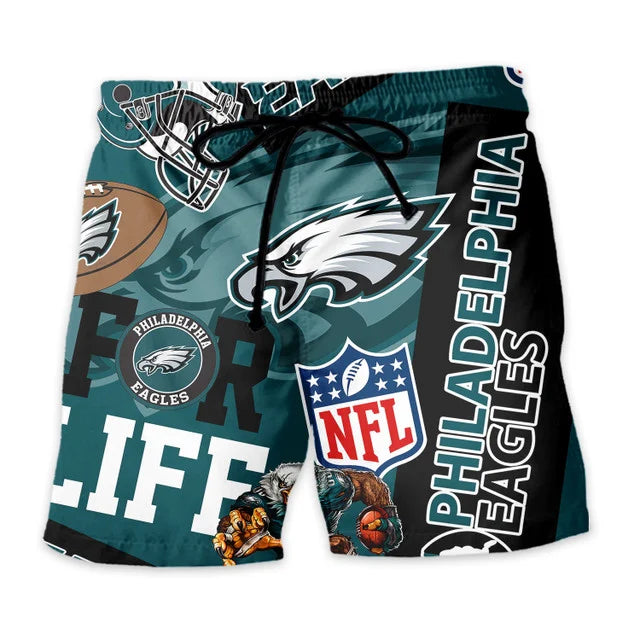 LIMITED EDITION - NEW CUSTOMIZED NFL02 PPE PHILADELPHIA EAGLES UNISEX HAWAIIAN SHIRT & SHORTS SET