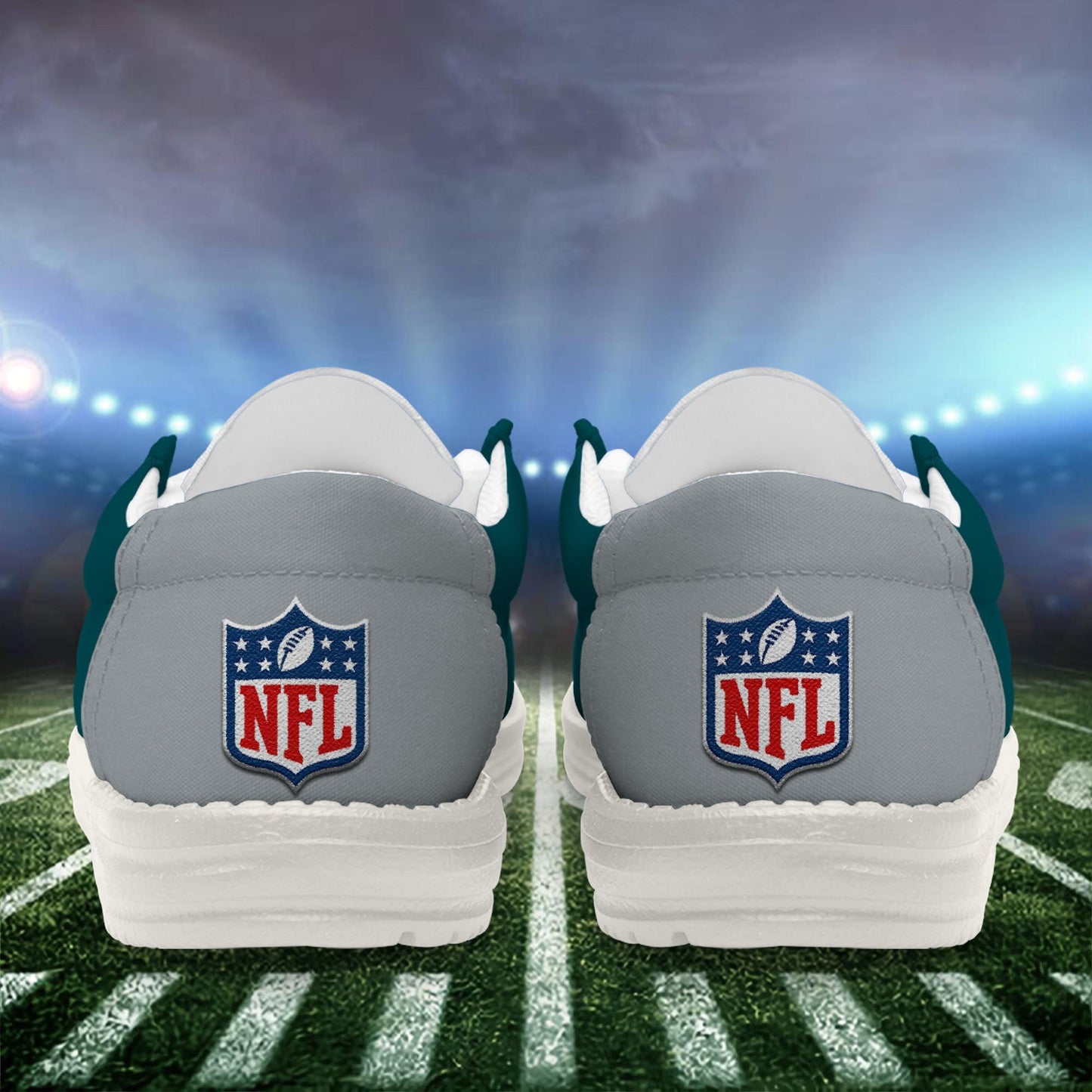 LIMITED EDITION - NEW CUSTOMIZED NFL02 PPE PHILADELPHIA EAGLES LOAFER SHOES