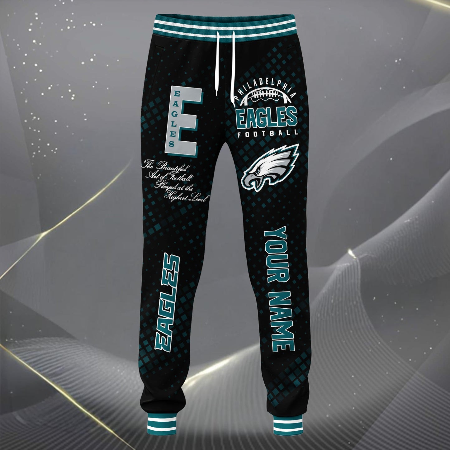LIMITED EDITION - NEW CUSTOMIZED NFL02 PPE PHILADELPHIA EAGLES SATIN VARSITY JACKET & LONG PANTS