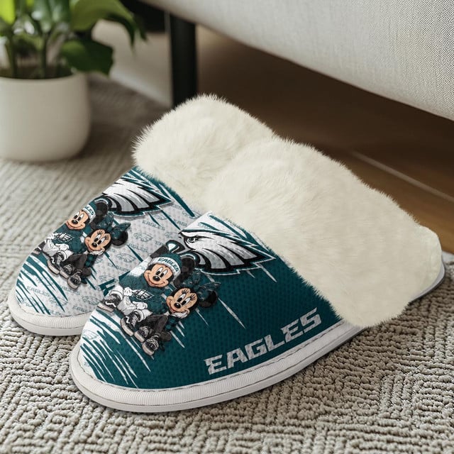 [SPECIAL OFFER] NEW CUSTOMIZED NFL02 PPE PHILADELPHIA EAGLES COTTON SLIPPERS