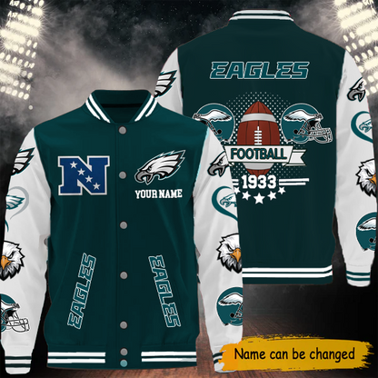 LIMITED EDITION - NEW CUSTOMIZED NFL02 PPE PHILADELPHIA EAGLES BASEBALL JACKET