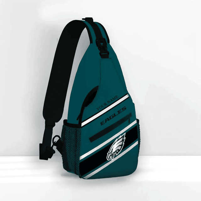 LIMITED EDITION - NEW CUSTOMIZED NFL02 PPE PHILADELPHIA EAGLES SLING BAG