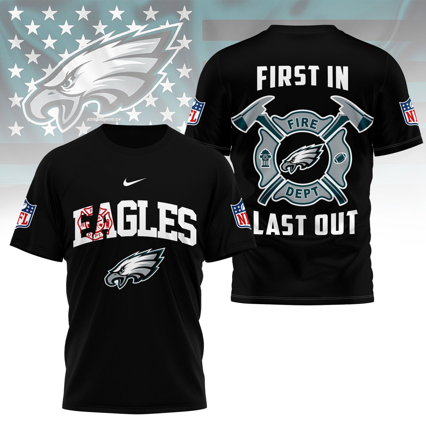 LIMITED EDITION - NEW CUSTOMIZED NFL02 PPE PHILADELPHIA EAGLES T-SHIRT | MULTIPLE COLORS AVAILABLE