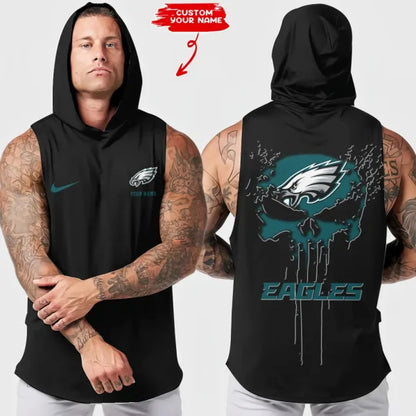 LIMITED EDITION - NEW CUSTOMIZED NFL02 PPE PHILADELPHIA EAGLES HOODED TANK TOP