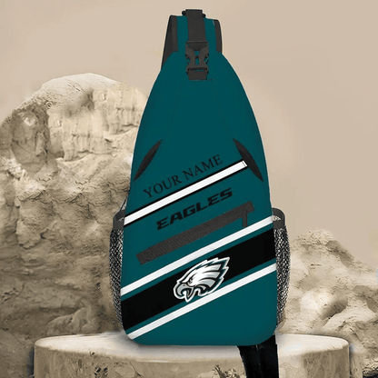 LIMITED EDITION - NEW CUSTOMIZED NFL02 PPE PHILADELPHIA EAGLES SLING BAG