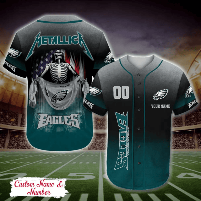 LIMITED EDITION - NEW CUSTOMIZED NFL02 PPE PHILADELPHIA EAGLES BASEBALL JERSEY