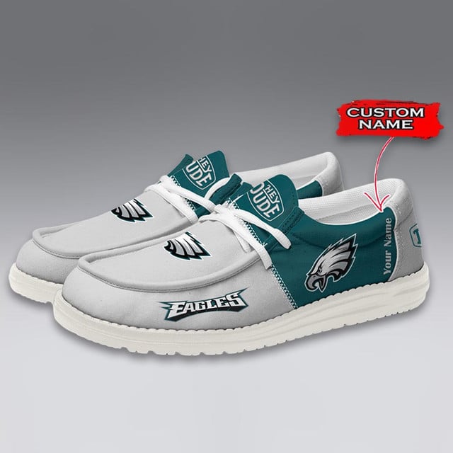 LIMITED EDITION - NEW CUSTOMIZED NFL02 PPE PHILADELPHIA EAGLES LOAFER SHOES