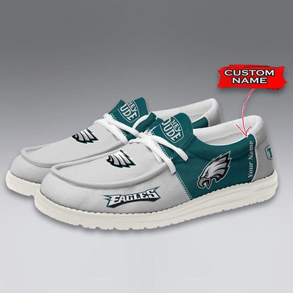 LIMITED EDITION - NEW CUSTOMIZED NFL02 PPE PHILADELPHIA EAGLES LOAFER SHOES
