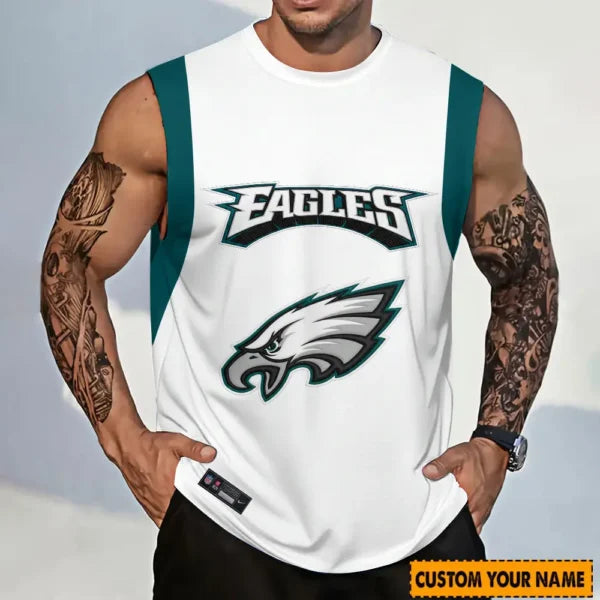 LIMITED EDITION - NEW CUSTOMIZED NFL02 PPE PHILADELPHIA EAGLES TANKTOP & GYM SHIRT