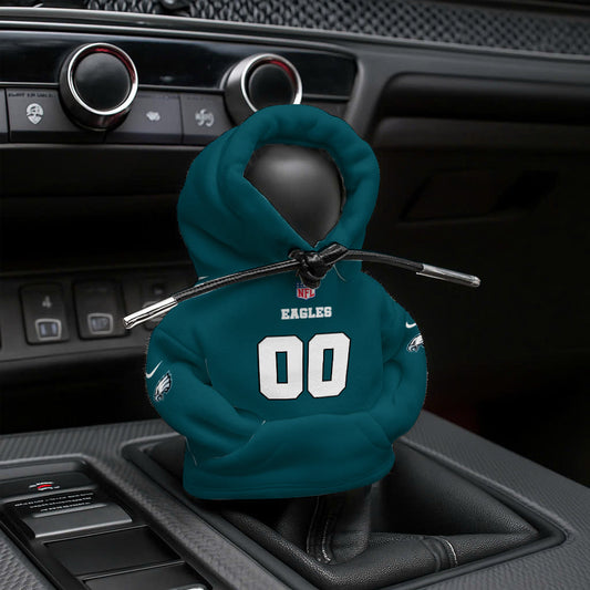 LIMITED EDITION - NEW CUSTOMIZED NFL02 PPE PHILADELPHIA EAGLES AUTOMOTIVE HOODIE SHIFT KNOB COVER