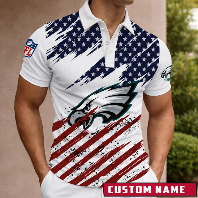 LIMITED EDITION - NEW CUSTOMIZED NFL02 PPE PHILADELPHIA EAGLES POLO SHIRT